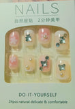 12-Piece Short Deluxe Nail Art Set - Elegant Designs