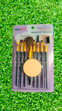 High Quality 9 pc Makeup Brush Set with 1 pc Puff